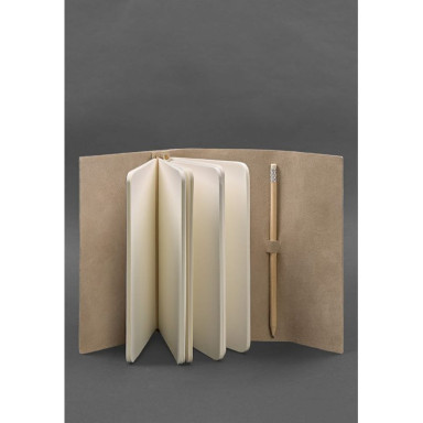 Women's leather notebook (Softbook) 1.0 Light beige