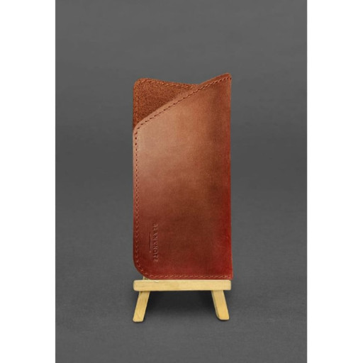 Шкіряний чохол для окулярів Світло-коричневий Crazy Horse