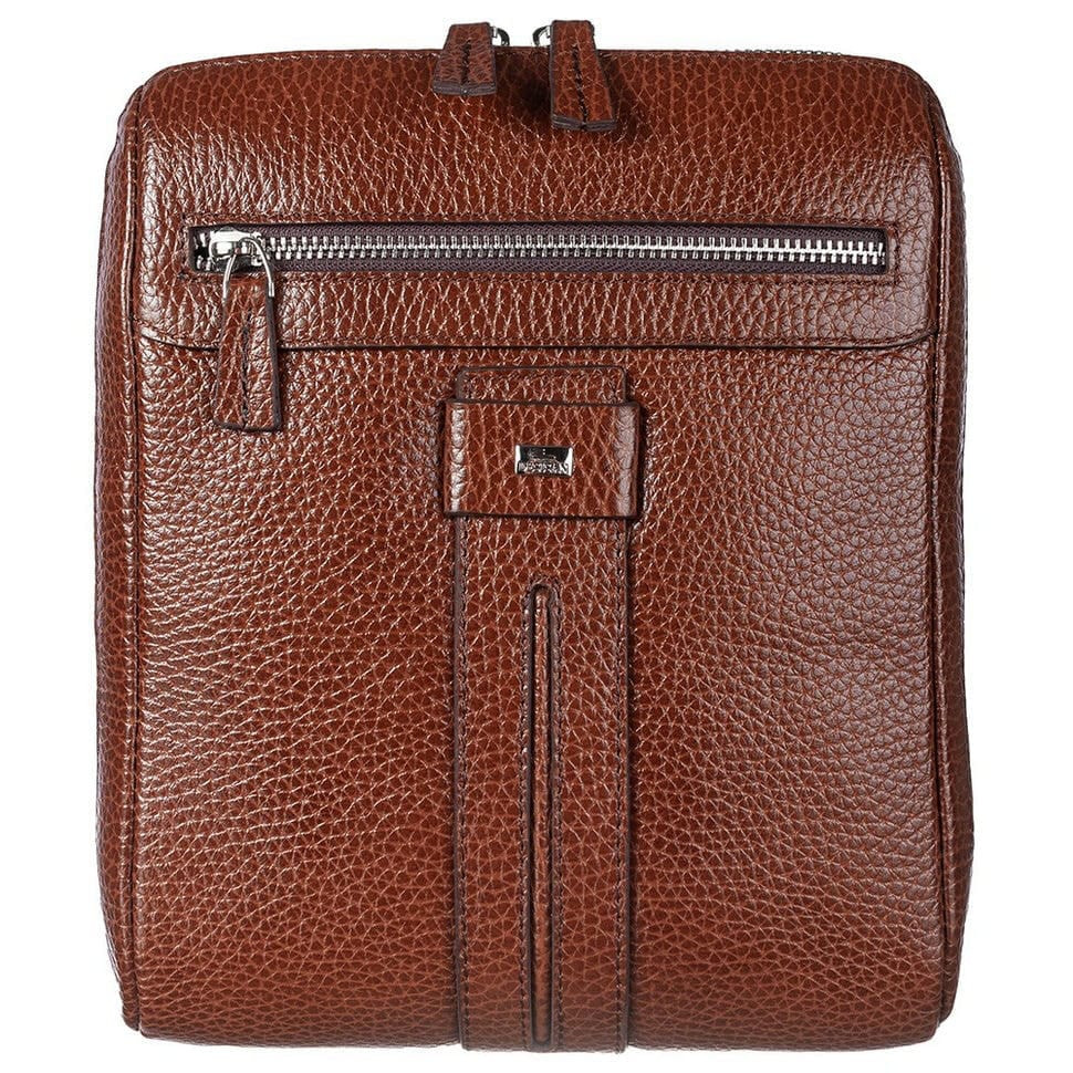 Барсетка мягкая кожаная DESISAN 1467-015 рыжий флотар