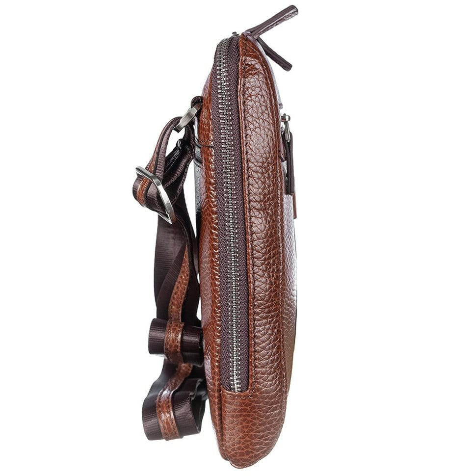 Барсетка мягкая кожаная DESISAN 1467-015 рыжий флотар