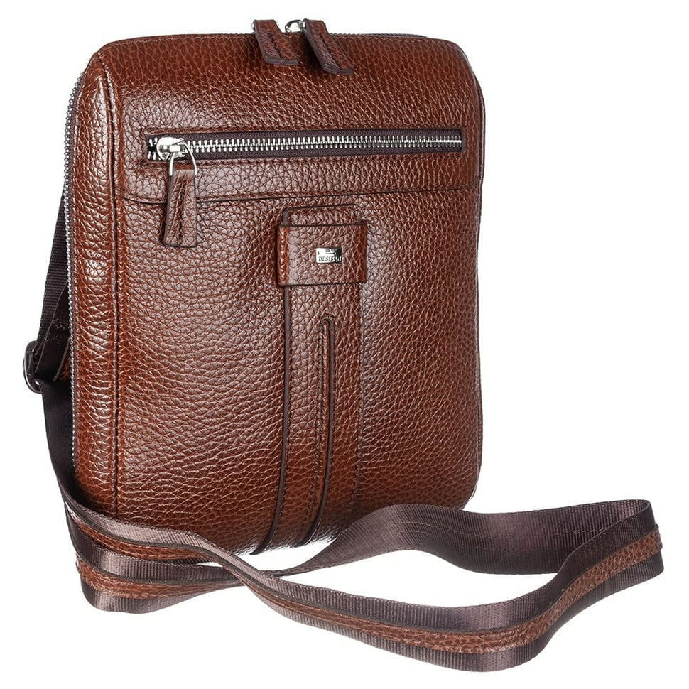 Барсетка мягкая кожаная DESISAN 1467-015 рыжий флотар