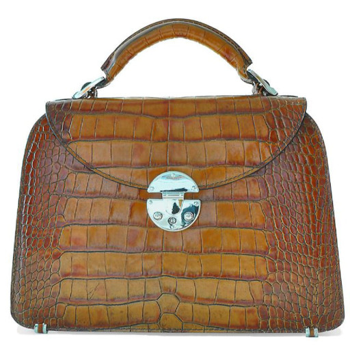 Pratesi KCO285/P - Veneziano Малий King Handbag in cow leather King Cognac