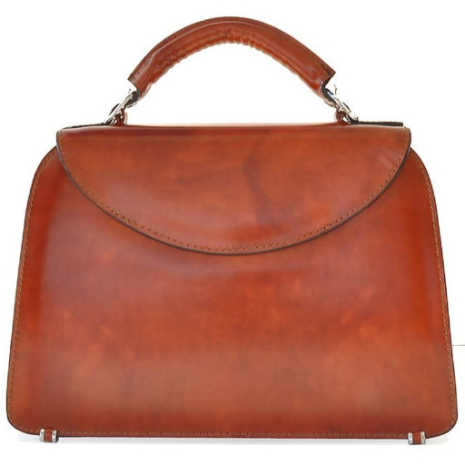 Pratesi KCO285/P - Veneziano Малий King Handbag in cow leather King Cognac