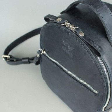 Groove S Leather Backpack Blue Vintage