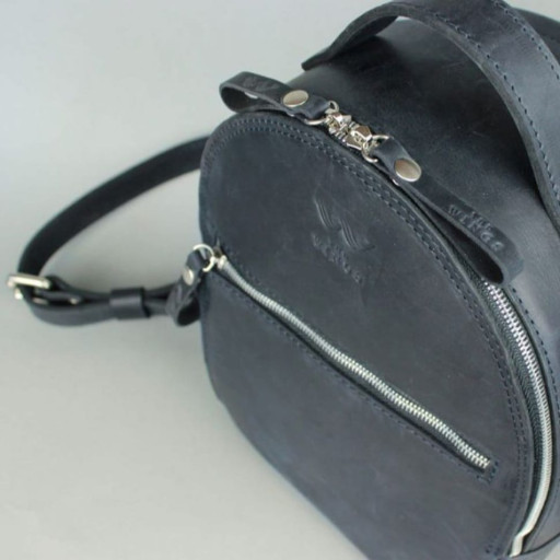 Шкіряний рюкзак Groove S синій vintage