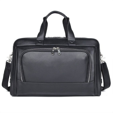 Large leather bag 47cm for traveling or laptop John McDee 7408A