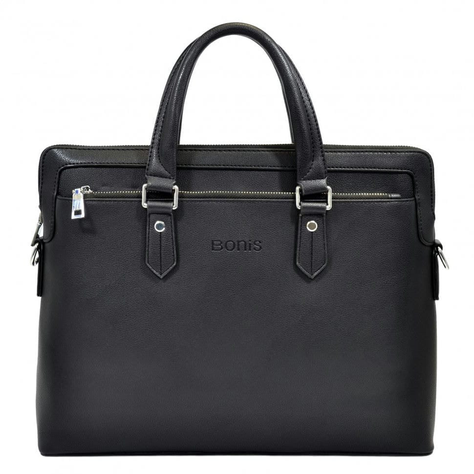 М'який портфель зі шкірозамінника ТМ Bonis 1641-3 чорний