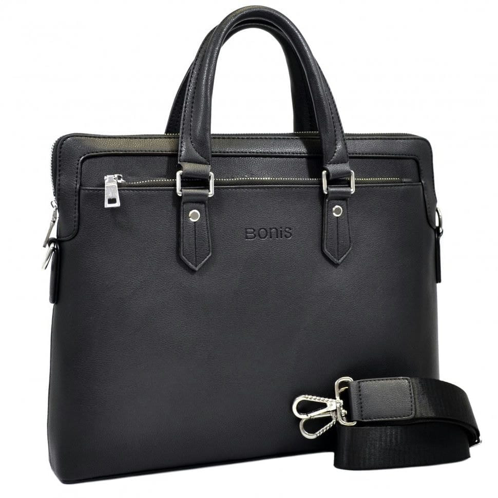 М'який портфель зі шкірозамінника ТМ Bonis 1641-3 чорний