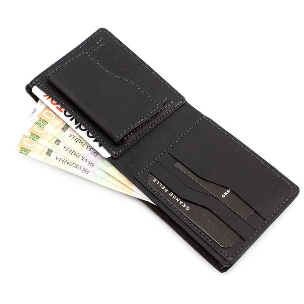 Leather wallet Grande Pelle 506110 mens double fold (bifold) 