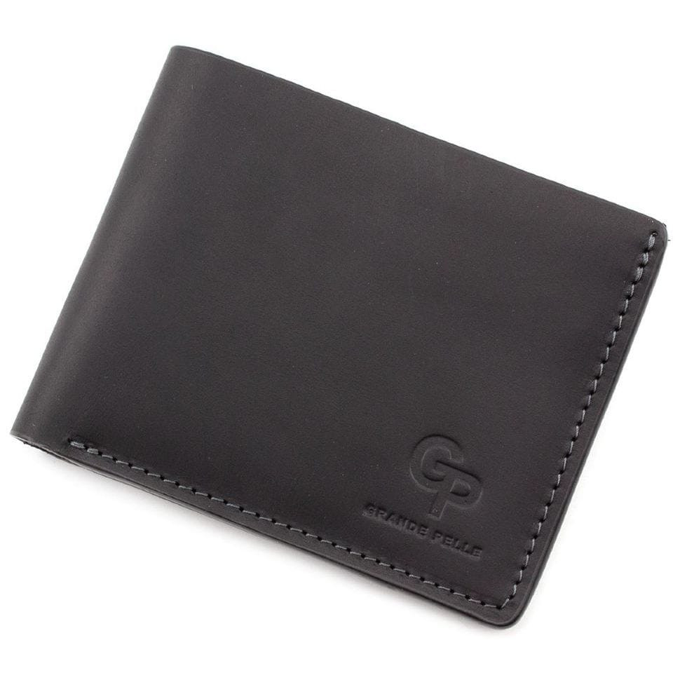 Leather wallet Grande Pelle 506110 mens double fold (bifold) 
