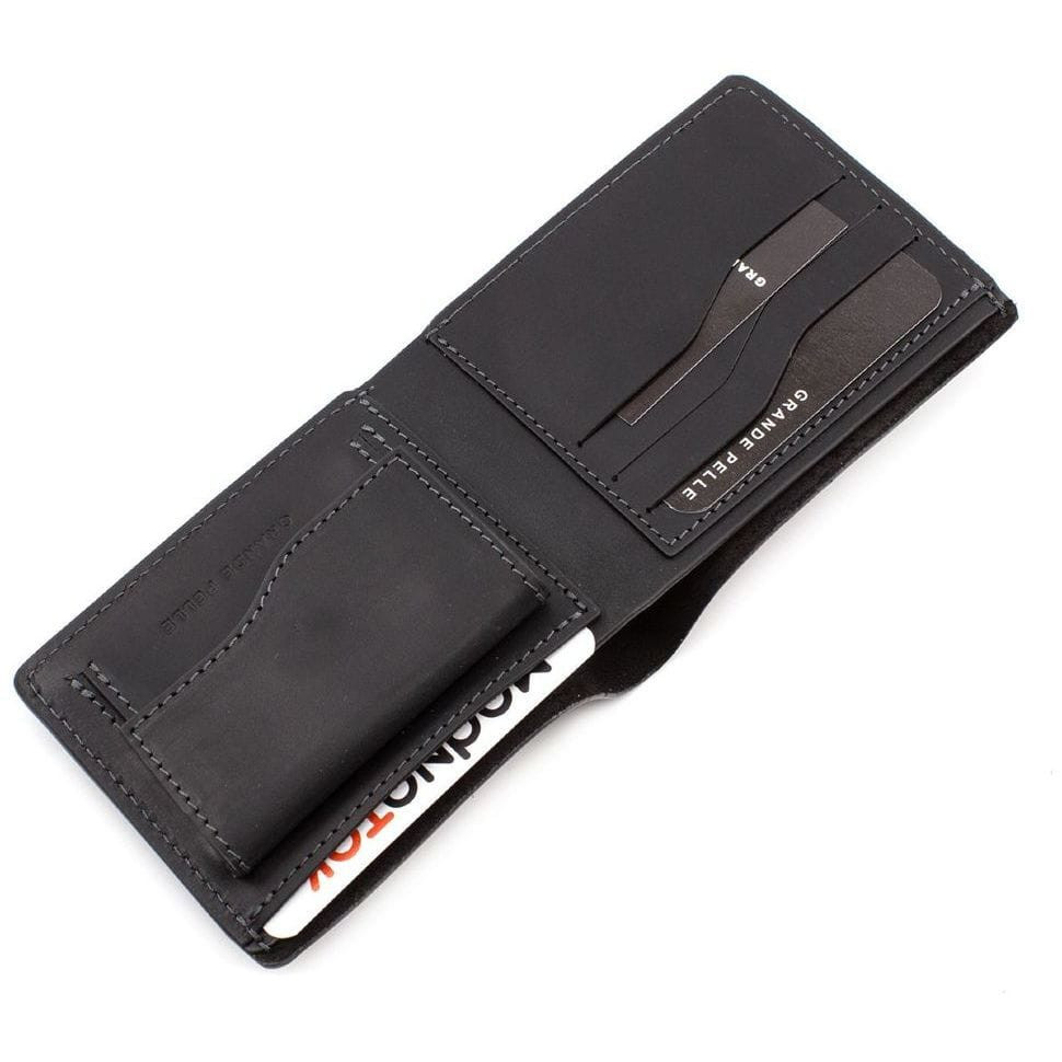 Leather wallet Grande Pelle 506110 mens double fold (bifold) 
