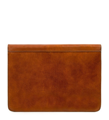 Womens Leather A4 Documents Folder Organizer - Candide -   Cognac Brown color -  Time Resistance 5197501W