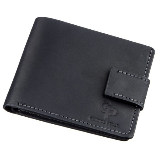 Місткий шкіряний чоловічий гаманець із монетницею Серце GRANDE PELLE 16743 Світло-коричневий