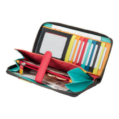 Гаманець жіночий Visconti STR5 Corfu c RFID (Black Multi)