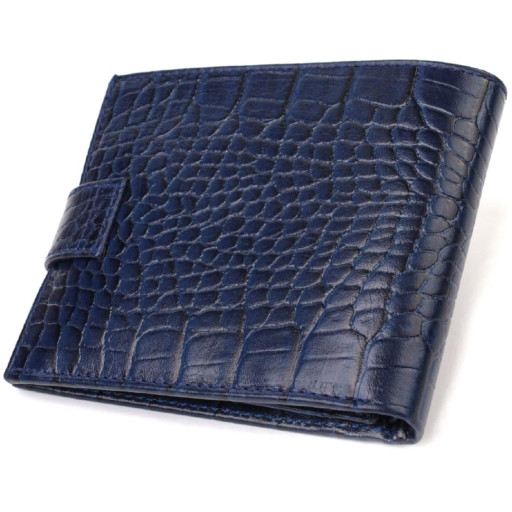 Гарний горизонтальний гаманець для чоловіків із натуральної шкіри з тисненням під рептилію CANPELLINI 21889