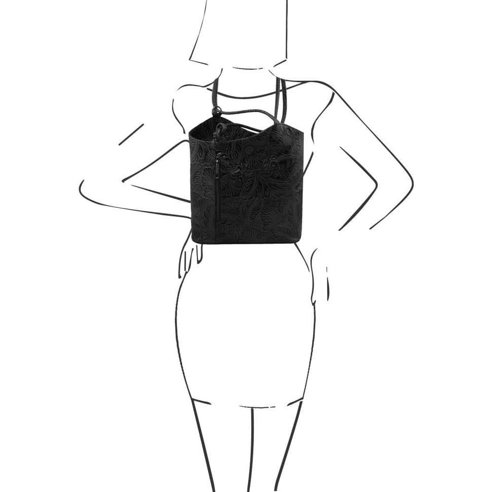 Кожаная женская сумка с цветочным принтом Tuscany TL141676 Patty