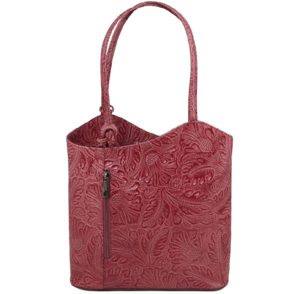 Кожаная женская сумка с цветочным принтом Tuscany TL141676 Patty