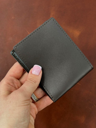 Cover for UBD ID card made of genuine smooth leather SR010 (brown)