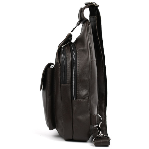 Модний рюкзак слінг на одну коричневу шлейку TARWA GC-4007-3md