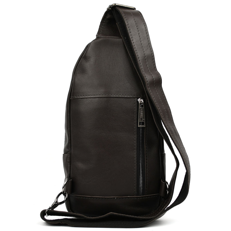Fashionable backpack sling on one harness brown TARWA GC-4007-3md