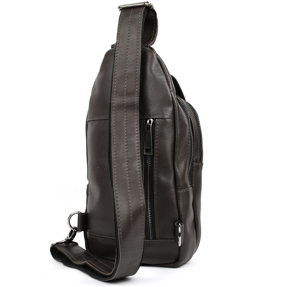 Fashionable backpack sling on one harness brown TARWA GC-4007-3md