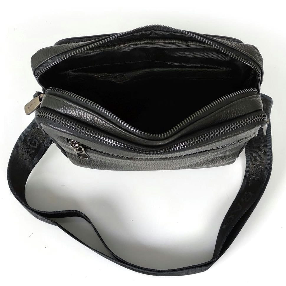 Сумка через плече шкіряна чорна Royal Bag RB-008A