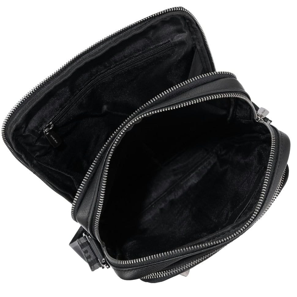 Сумка через плече шкіряна чорна Royal Bag RB-008A