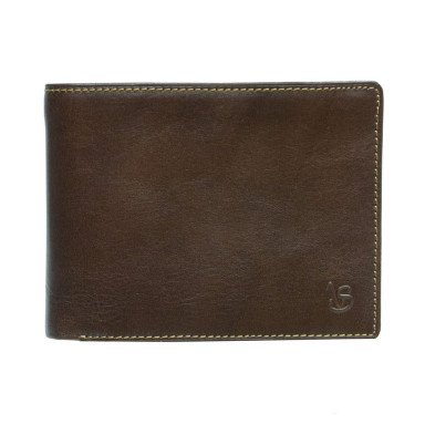 Leather wallet Viasorte 534 moro brown