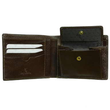 Leather wallet Viasorte 534 moro brown