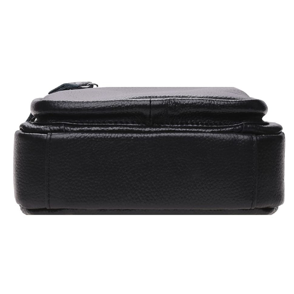 Чоловік шкіряний рюкзак через плече Keizer k18791-black