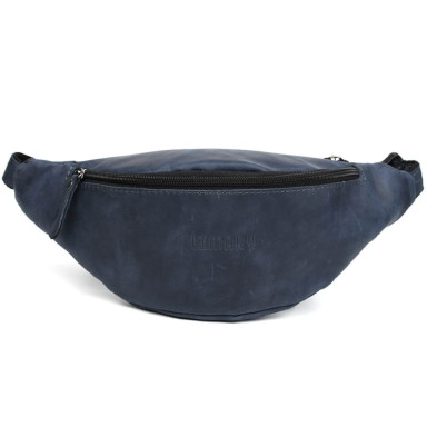 Leather belt bag banana LIMARY Lim-035RK blue