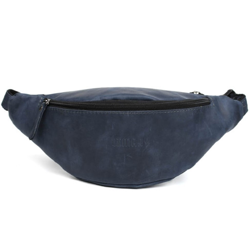Шкіряна сумка на пояс бананка LIMARY Lim-035RK синя