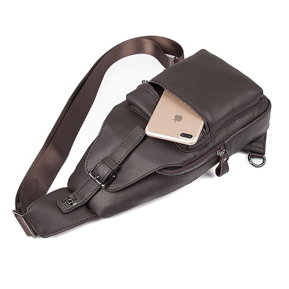 Оригінальний шкіряний рюкзак на одне плече JD4012Q від John McDee