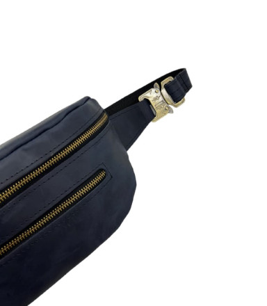 Blue Genuine Vintage Leather Belt Bag Newery N40290KB