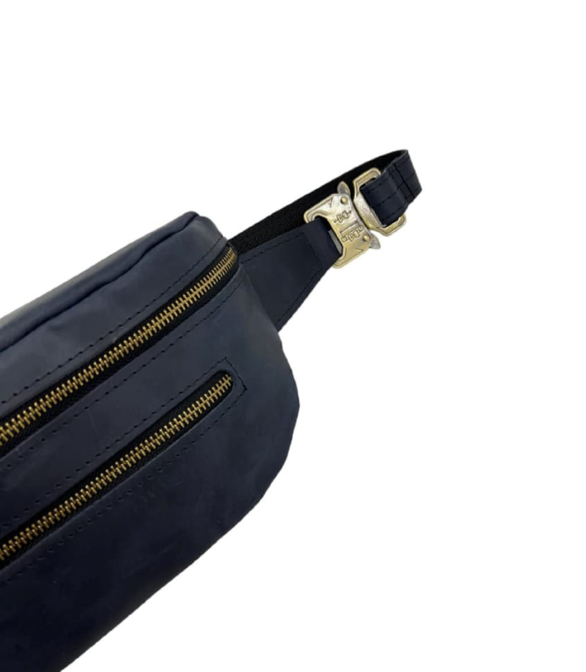 Синя сумка на пояс із натуральної вінтажної шкіри Newery N40290KB