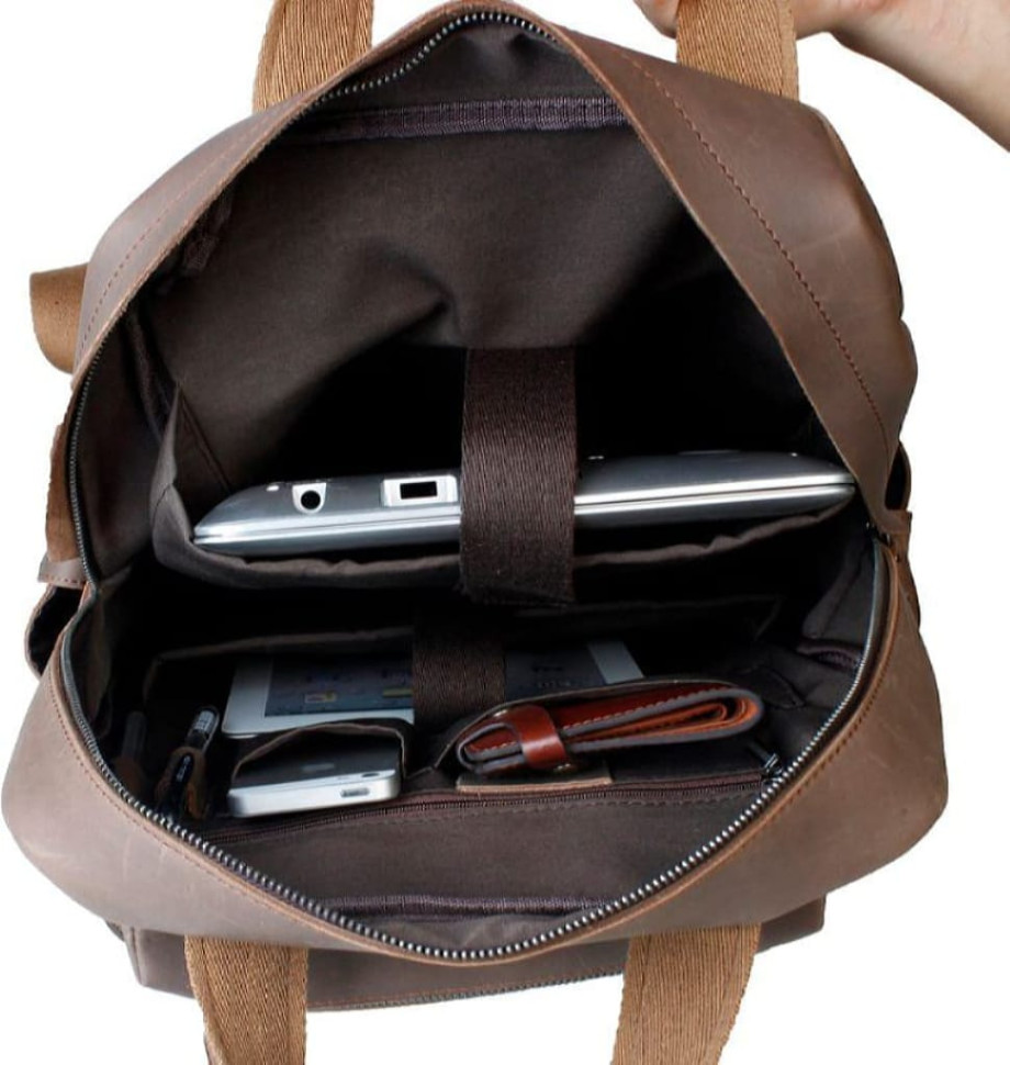 Великий міцний рюкзак з матової шкіри Tiding 3081