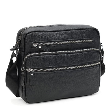 Men's leather bag Keizer K19988bl-black