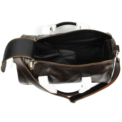 Спортивна шкіряна сумка люкс класу TARWA GCof-5565-4lx кавова