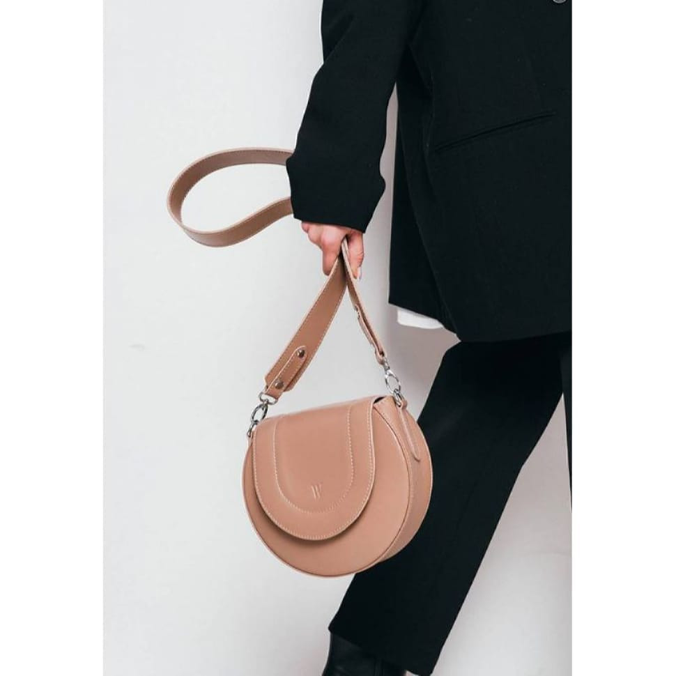 Жіноча шкіряна сумка Mandy карамель краст
