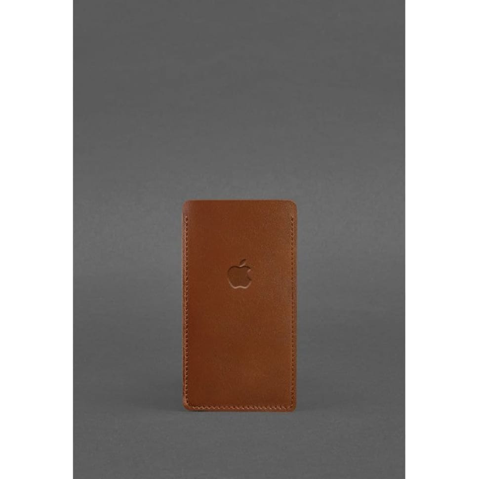Шкіряний чохол для iPhone 12 Світло-коричневий