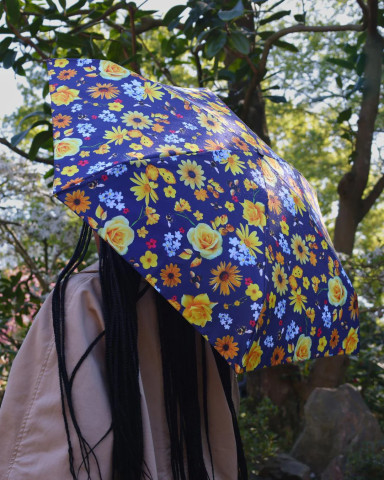 Жіноча міні парасолька Fulton L501 Tiny-2 Bumble Bee Floral (Квіти та джмелі)