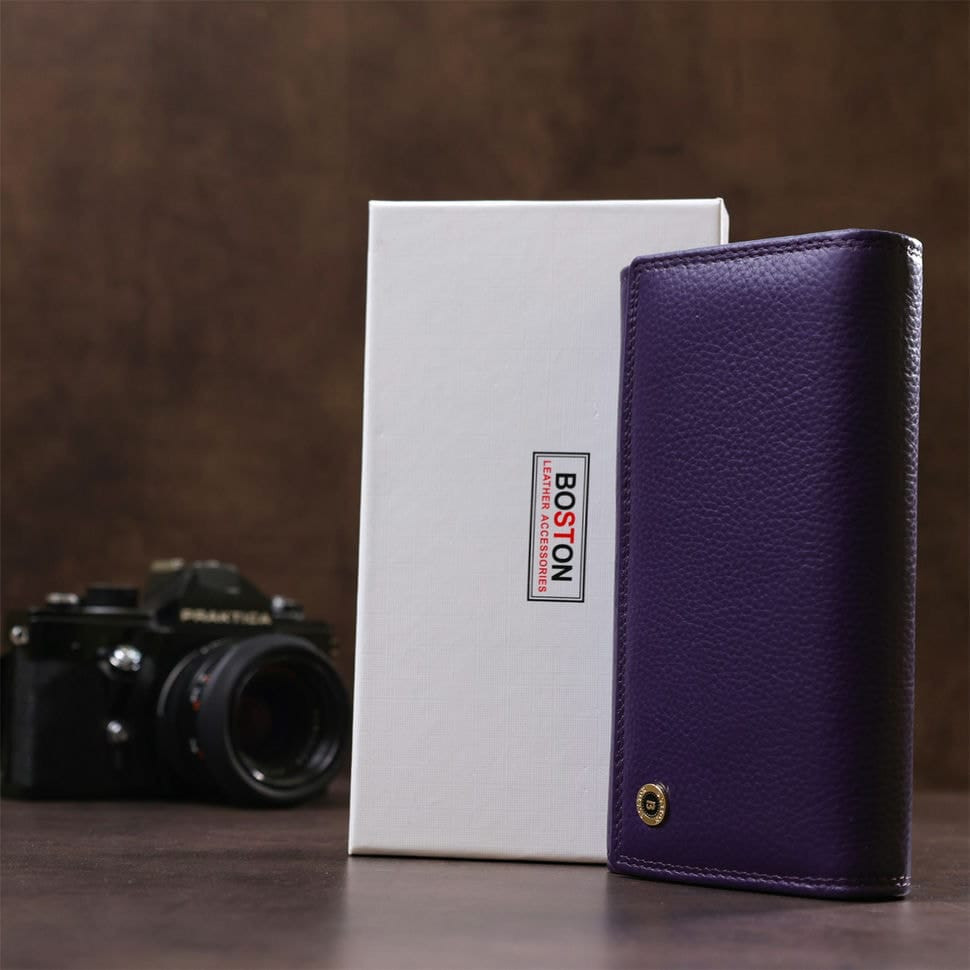 Гаманець жіночий Boston 18488 (S9001B) дуже багато відділень Фіолетовий