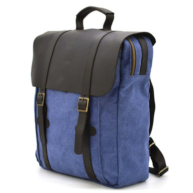 Canvas laptop bag TARWA RCk-3420-3md blue