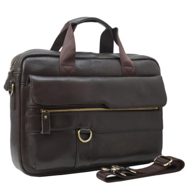 Портфель мягкий кожаный BUFFALO BAGS M5039C темно-коричневый