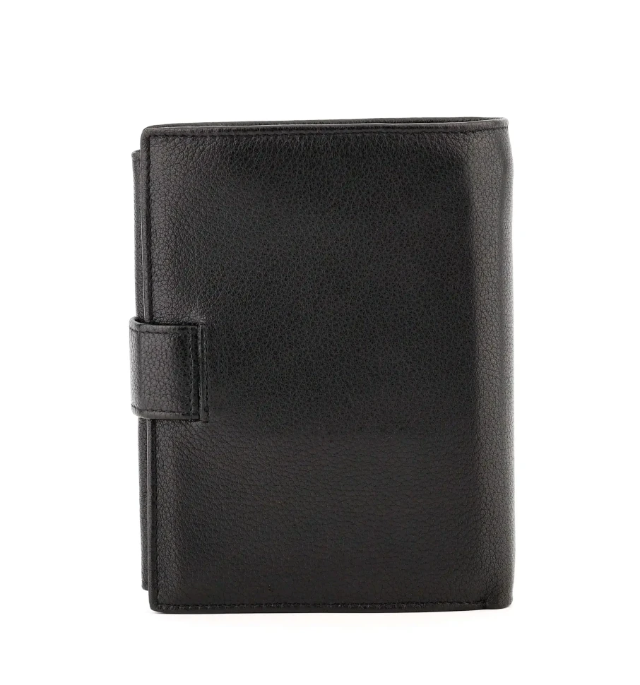 Мужской кожаный кошелёк среднего размера Marco Coverna MC 092-807 Black