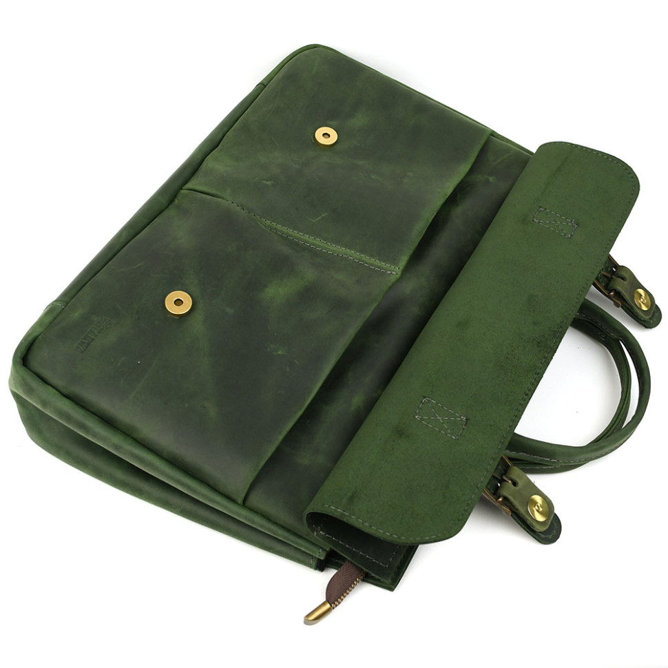 Mens bag for laptop and documents green TARWA RE-7107-3md