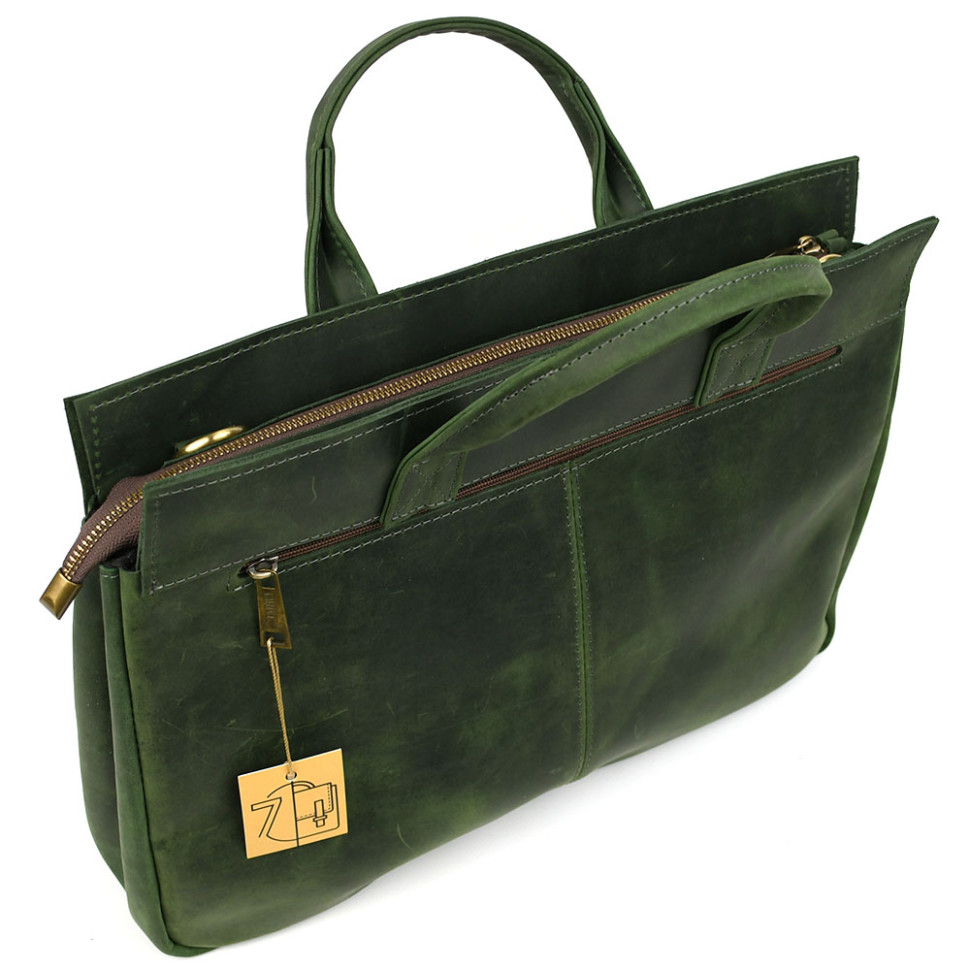 Mens bag for laptop and documents green TARWA RE-7107-3md