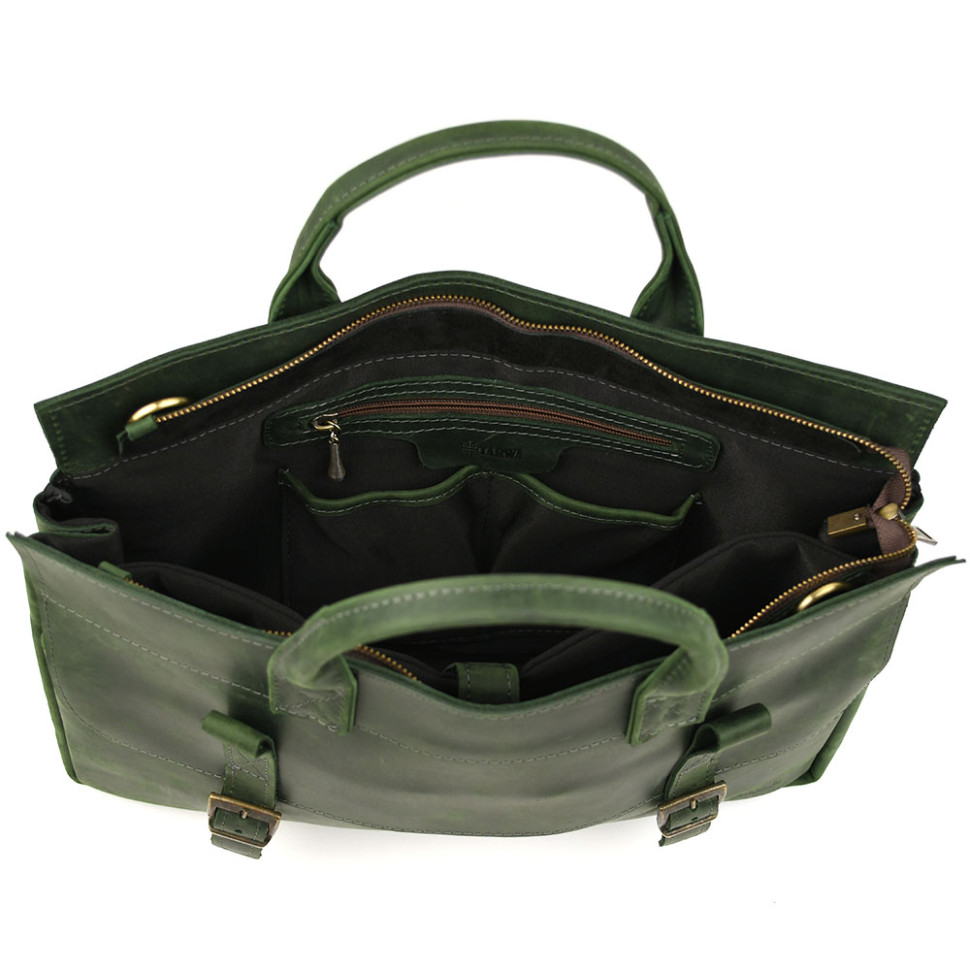 Mens bag for laptop and documents green TARWA RE-7107-3md
