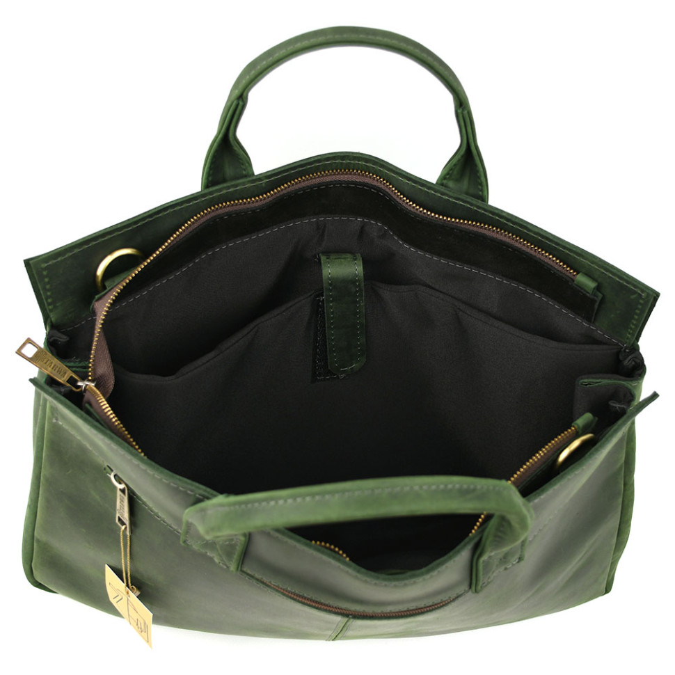 Mens bag for laptop and documents green TARWA RE-7107-3md