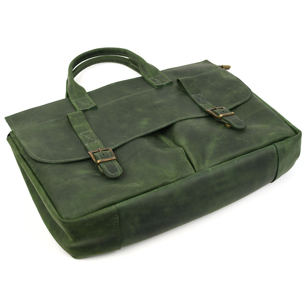 Mens bag for laptop and documents green TARWA RE-7107-3md
